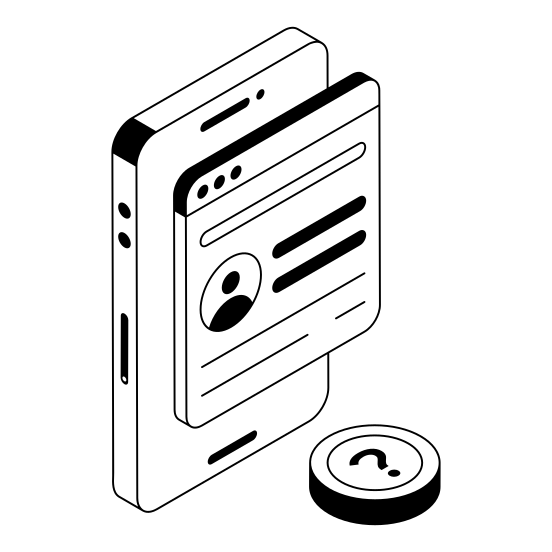 Web, Profile, Account, User, Data illustration