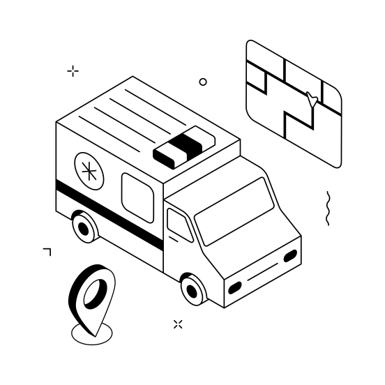 Ambulance, Tracking, Location, Emergency, Transport illustration