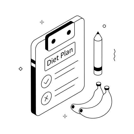 Diet, Plan, Nutrition, Health, Medical illustration