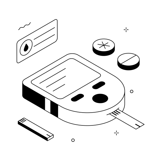 Glucometer, Glucose, Meter, Diabetes, Monitoring illustration