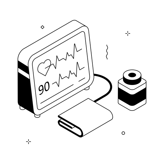 Heartbeat, Monitor, Blood, Pressure, Medical illustration