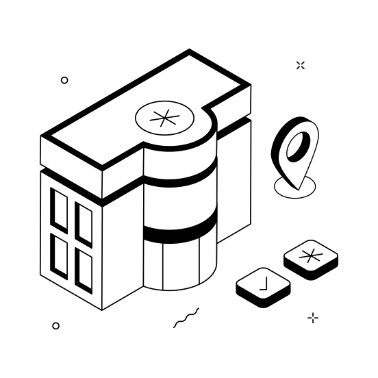 Hospital, Building, Medical, Healthcare, Facility illustration