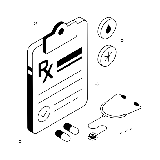 Medical, Prescription, Healthcare, Doctor, Patient illustration