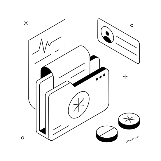 Medical, Records, Healthcare, Medicine, Doctor illustration