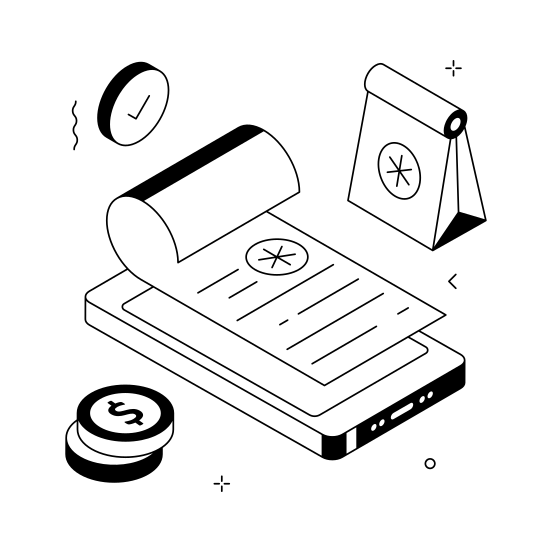 Medicine, Bill, Pharmacy, Invoice, Online illustration