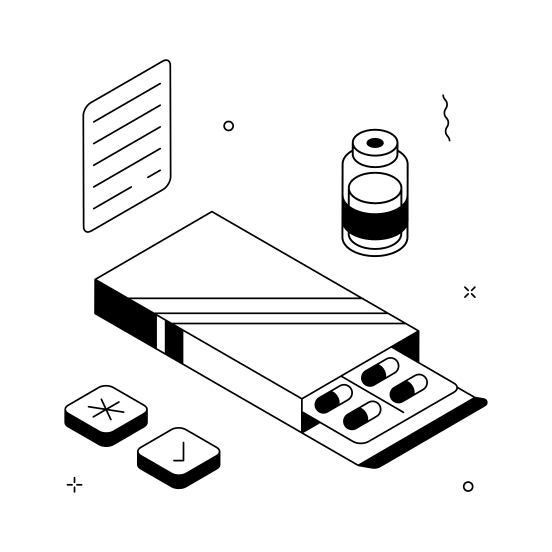 Medicine, Pack, Pills, Dosage, Drugs illustration