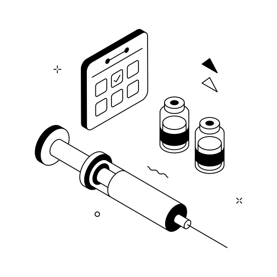 Vaccination, Vaccine, Schedule, Planner, Organizer illustration