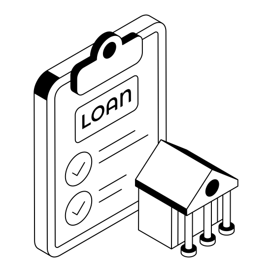 Bank, Loan, Mortgage, Paper, Document illustration