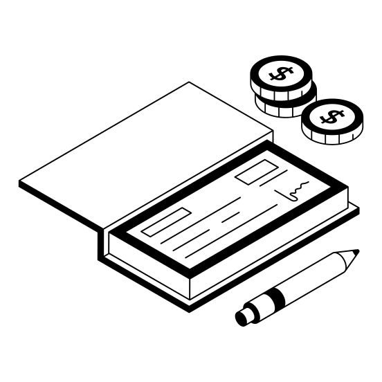 Cheque, Paycheck, Payment, Bank, Checkbook illustration