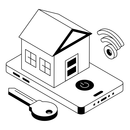 Homeownership, Home, House, App, Key illustration