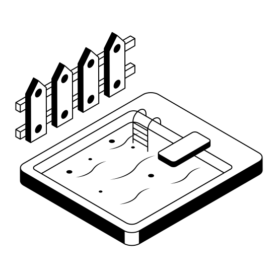 Property, Estate, Pool, Architecture, Poolside illustration