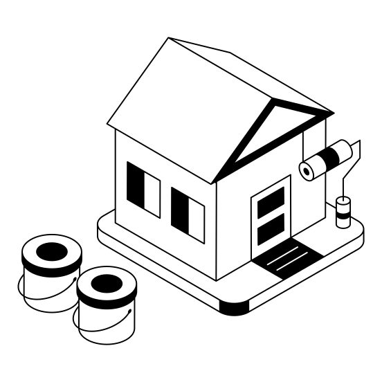 Renovation, Painting, Home, House, Residence illustration