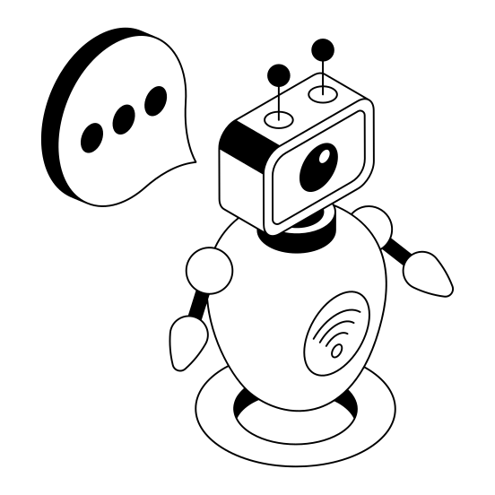 Chat, Communication, Robotics, Robot, Bot illustration