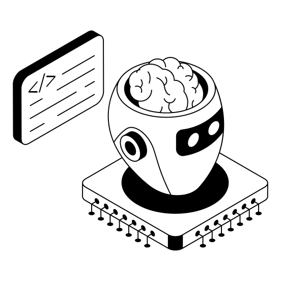 Coding, Programming, Robotics, Robot, Bot illustration