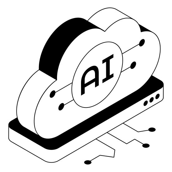 Computing, Storage, Cloud, Connection, Ai illustration