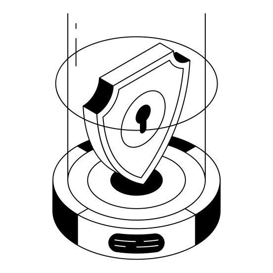 Cybersecurity, Protection, Shield, Safety, Ai illustration