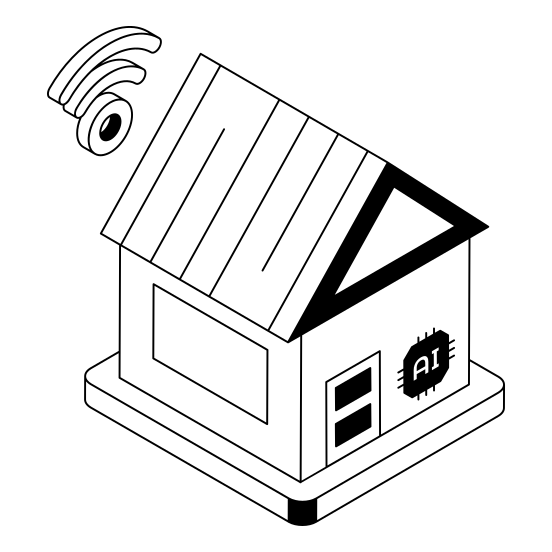 Iot, Home, House, Building, Ai illustration