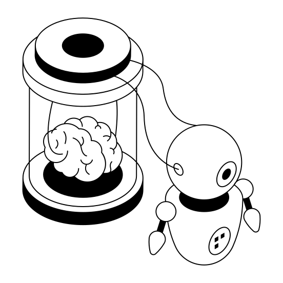 Memory, Brain, Robotics, Robot, Bot illustration