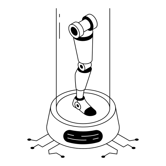 Prosthetic, Leg, Robotics, Robot, Bot illustration