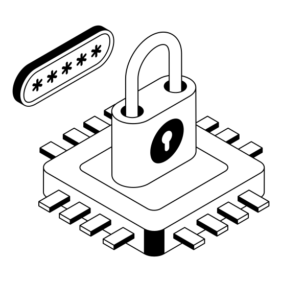 Protection, Security, Cybersecurity, Protection, Lock illustration