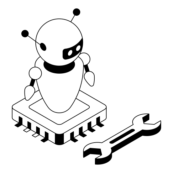 Repair, Maintenance, Wrench, Robotics, Robot illustration