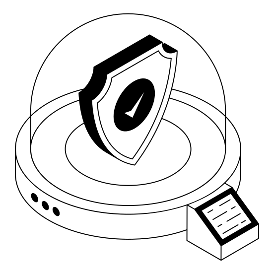 Security, Cybersecurity, Protection, Shield, Ai illustration