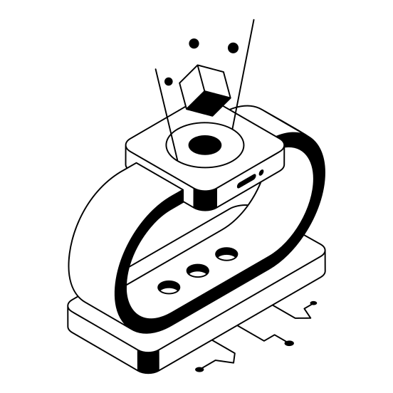 Smartwatch, Device, Gadget, Wearable, Ai illustration