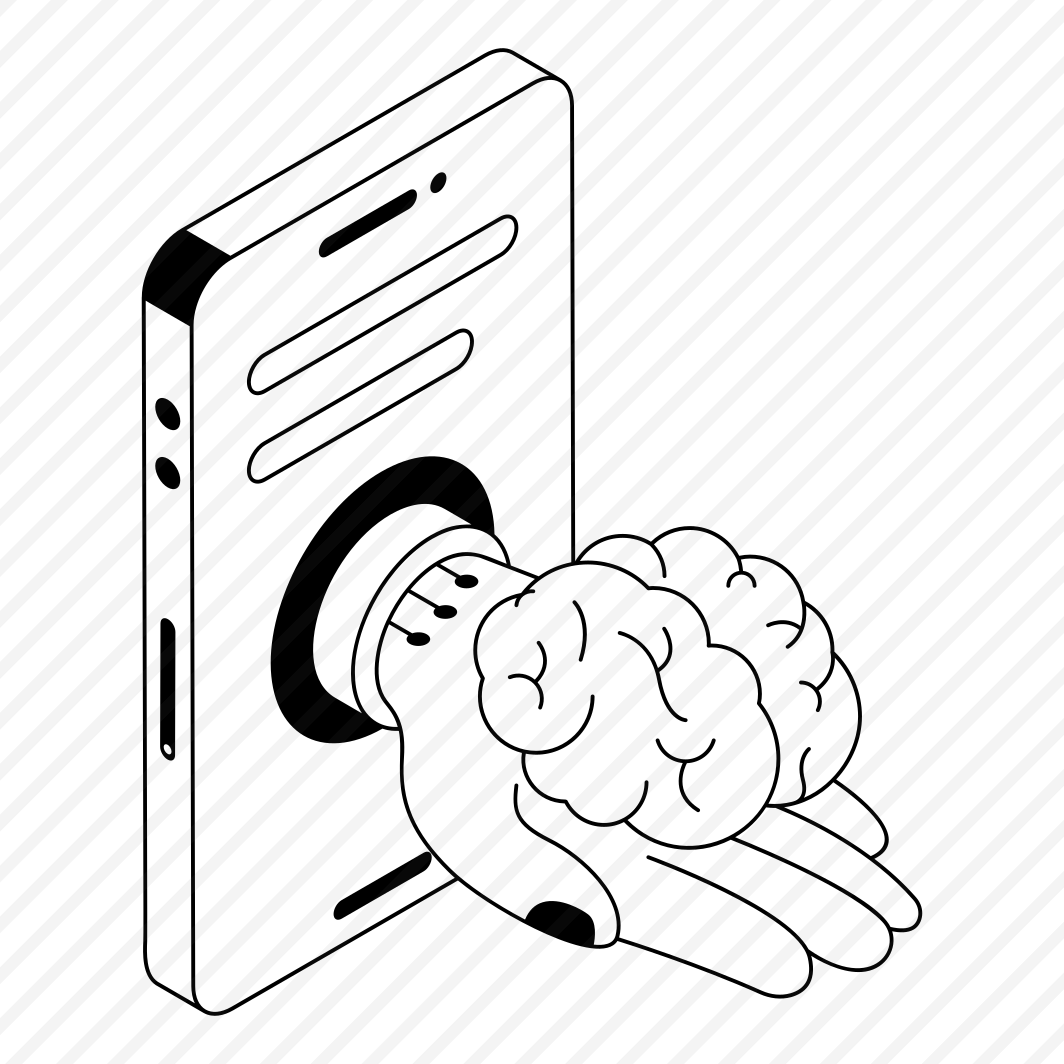 Thinking, Mobile, Brain, Device, Ai preview