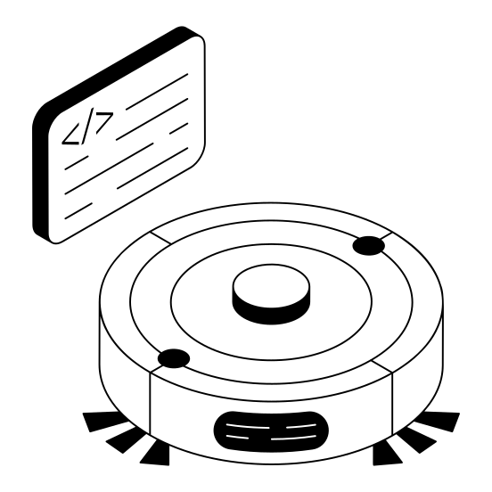 Vacuum, Device, Robot, Ai, Ml illustration