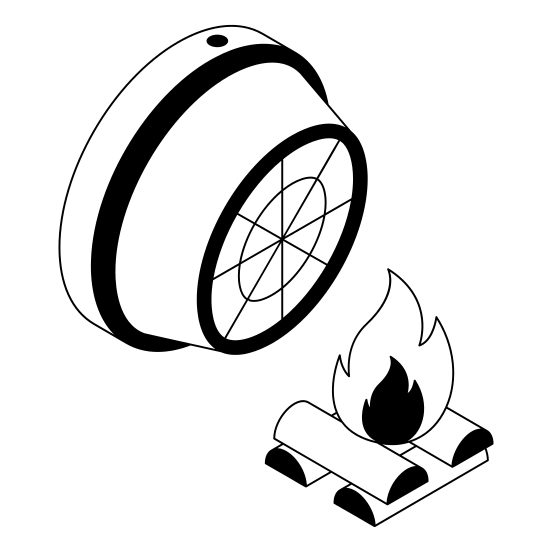 Fire, Detector, Sensor, Alarm, Alert, illustration
