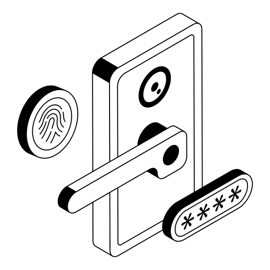 Lock, Handle, Security, Wireless, Knob illustration