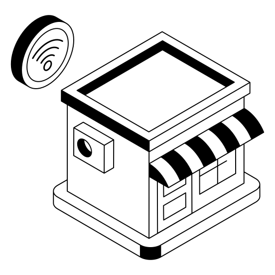 Shop, Outlet, Store, Marketplace, Wifi, illustration