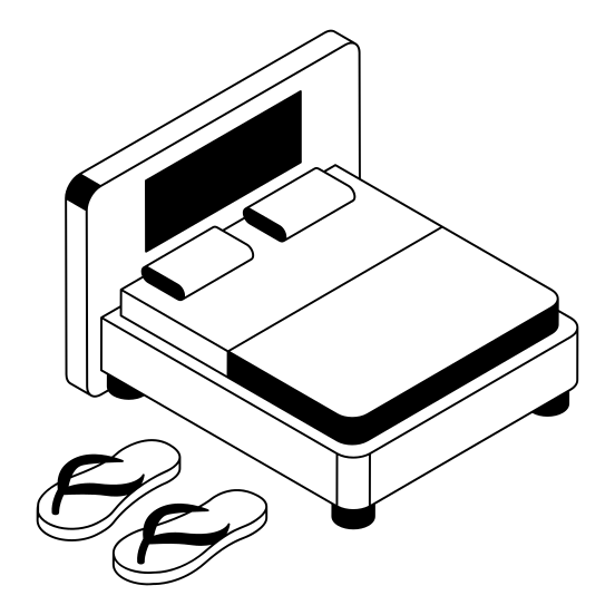 Bedroom, Bed, Furniture, Room, Residence illustration