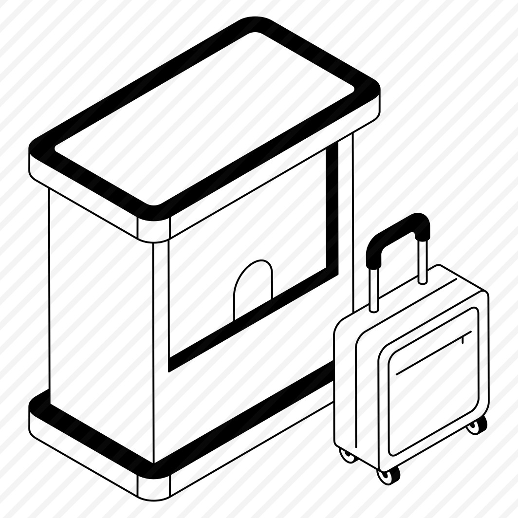 Booth, Counter, Bag, Baggage, Luggage preview
