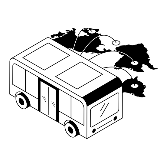 Bus, Coach, Vehicle, Transport, Ride illustration