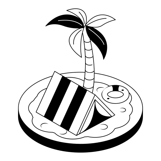 Camp, Tent, Tree, Beach, Campsite illustration