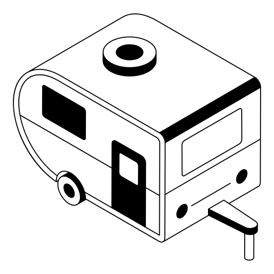 Camper, Caravan, Vehicle, Ride, Transport illustration