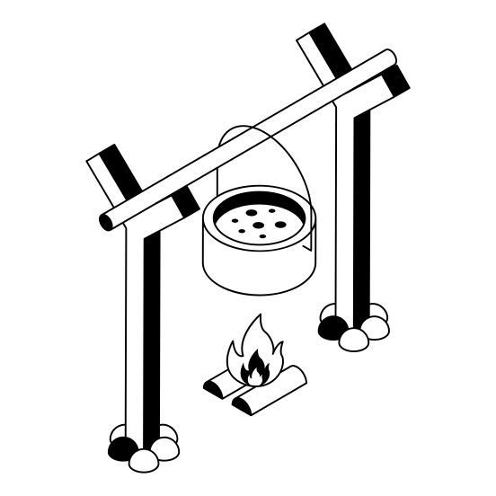 Cooking, Outdoor, Pot, Meal, Fire illustration
