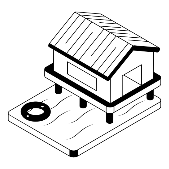 Lodge, Cabin, Resort, Hotel, Exterior illustration