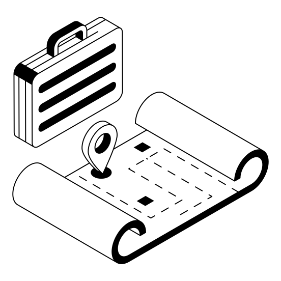 Map, Location, Bag, Baggage, Luggage illustration
