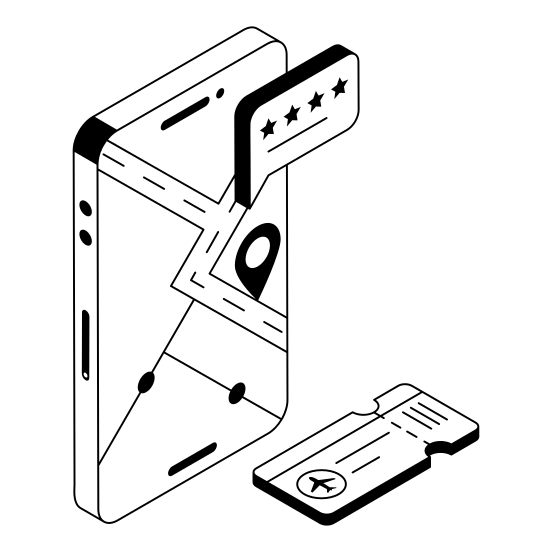 Mobile, Phone, App, Location, Tracking illustration