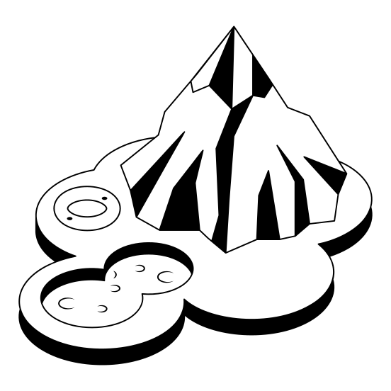 Mountain, Hill, Peak, Outdoor, Pool illustration