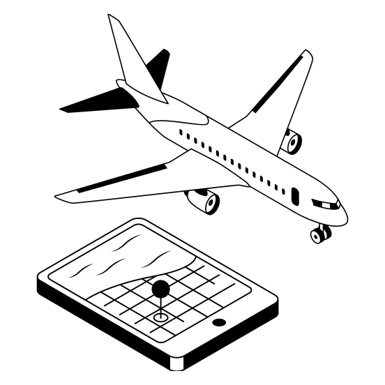 Plane, Flight, Ride, Travel, Transport illustration