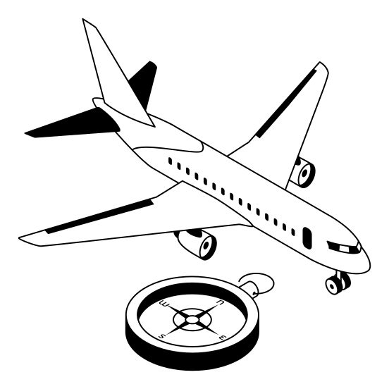 Plane, Flight, Vehicle, Transport, Ride illustration