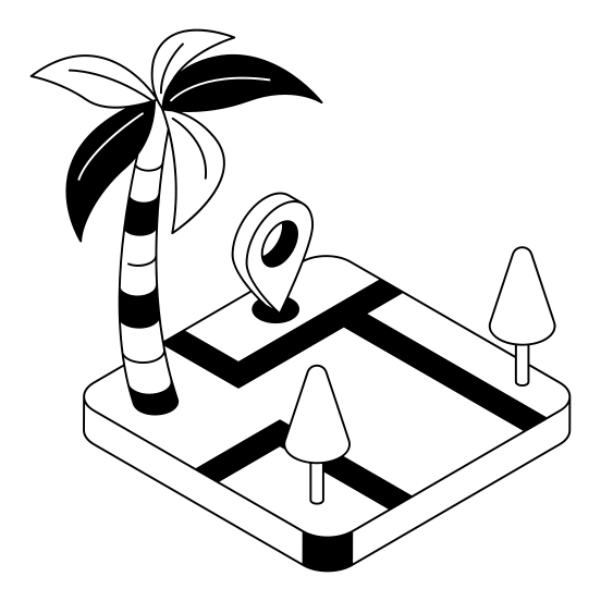 Tree, Location, Navigation, Pin, Tracking illustration