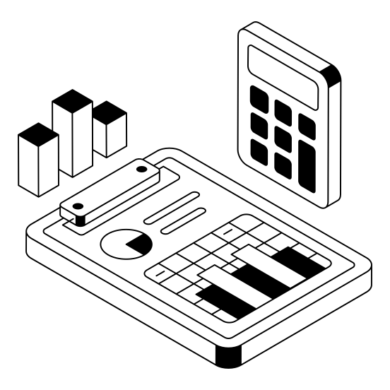 Calculation, Totalization, Estimation, Budget, Document illustration