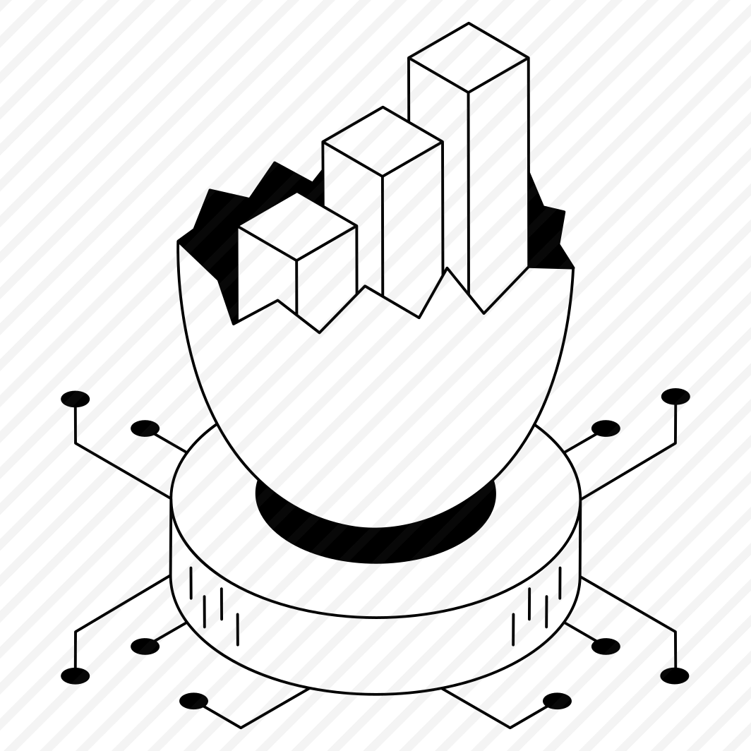Digital, Bars, Connection, Network, Report preview