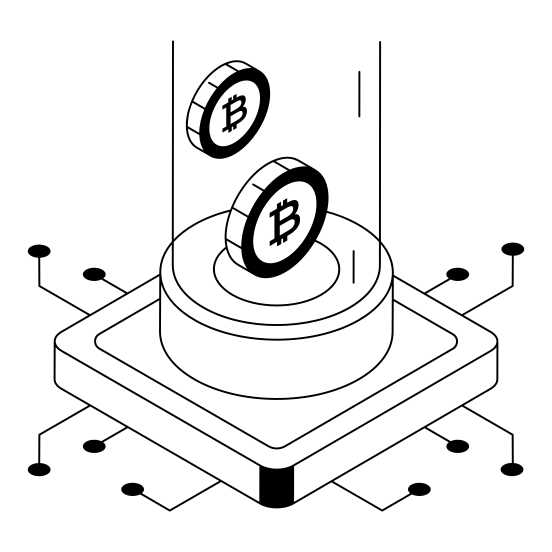 Digital, Money, Bitcoin, Crypto, Blockchain illustration