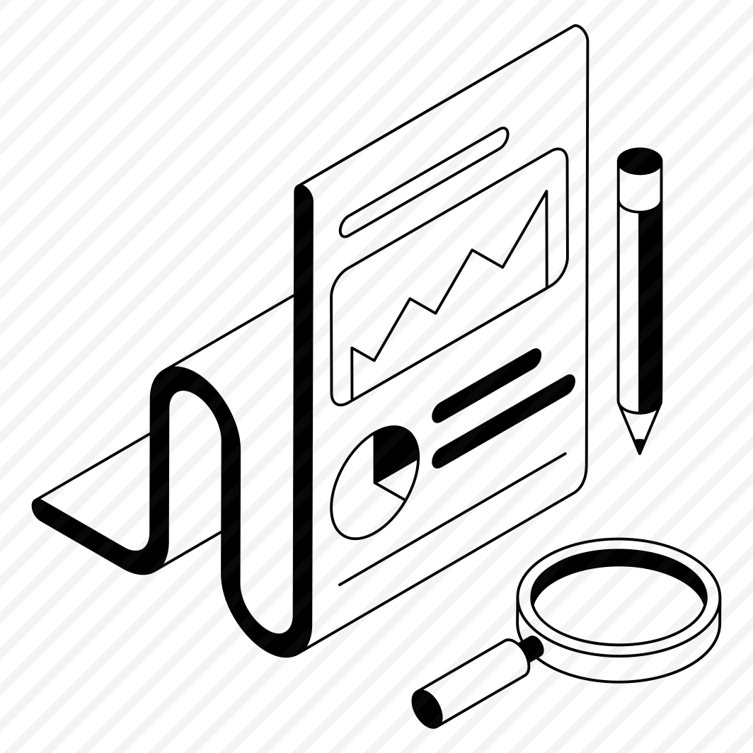 Document, Magnifier, Sheet, Research, Report preview