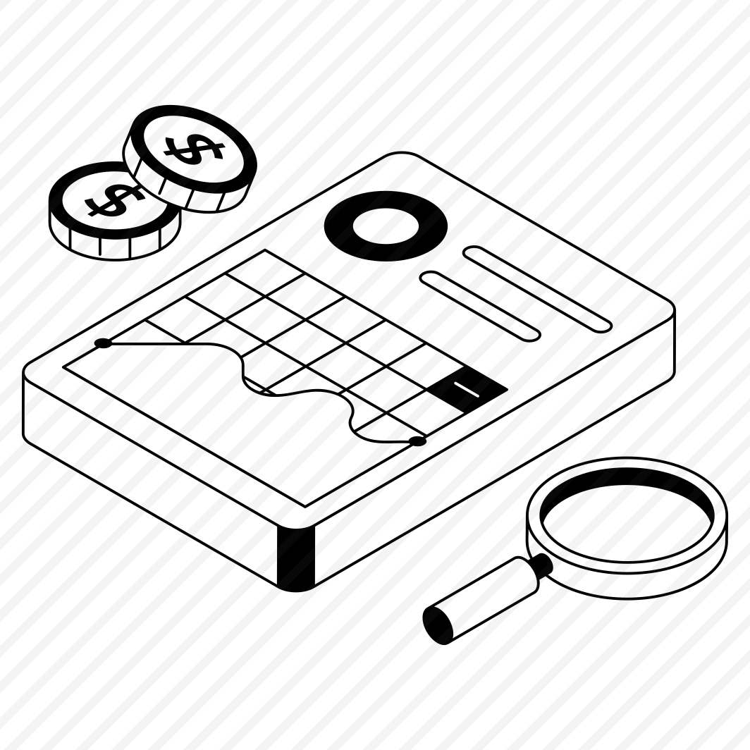Market, Research, Sales, Document, Magnifier preview